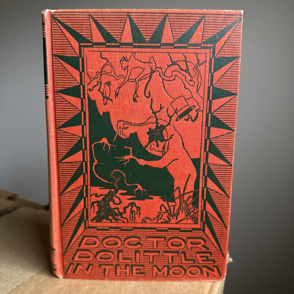 1956 DOCTOR DOLITTLE IN THE MOON Hugh Lofting HC 20th‎ Printing ILLUSTRATED Red